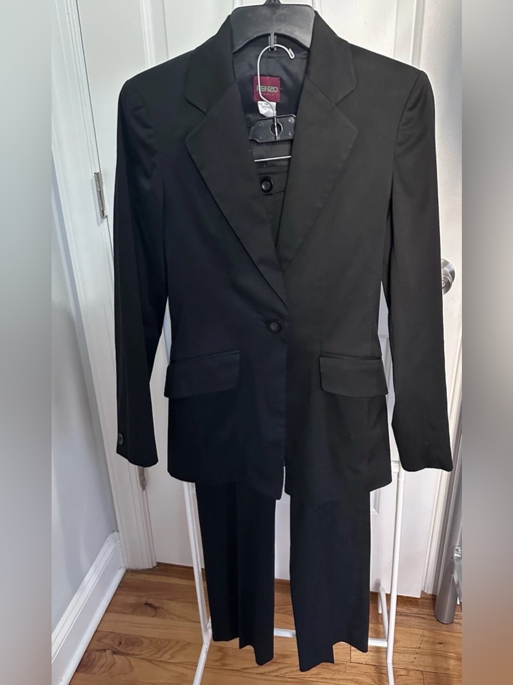 Vintage Kenzo Suit Blazer Trousers Women’s Black Size 36 Made In France